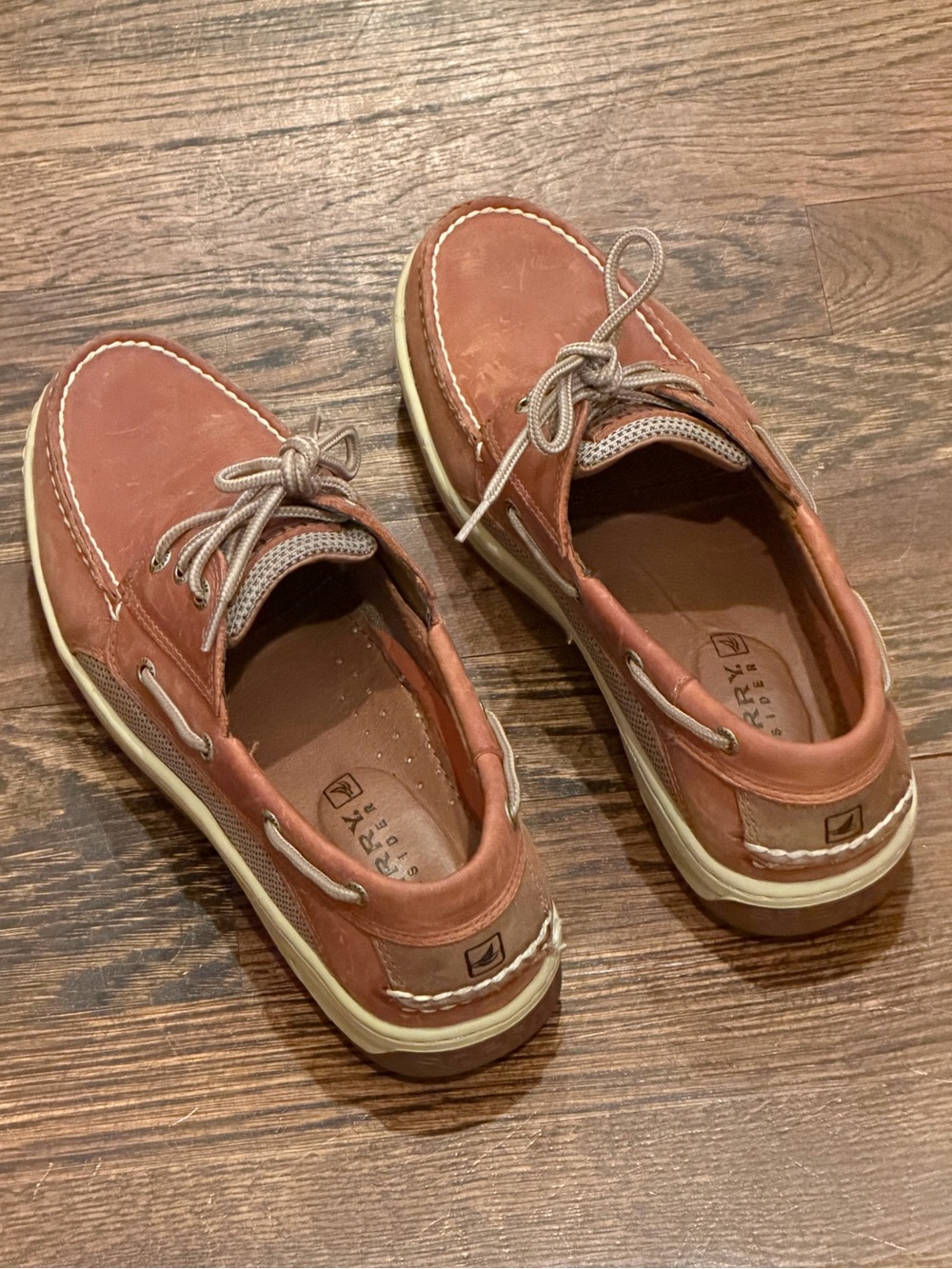 Sperry Men's Rust Tan Leather Boat Shoes
